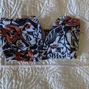 Floral Print Bustier Top